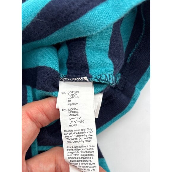 Gap Womens Striped Long Sleeve Tees XXL Cotton & Modal Blend Red/Pink & Teal - Picture 7 of 9